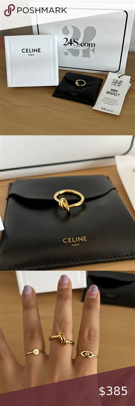 celine ring gold|authentic celine rings.